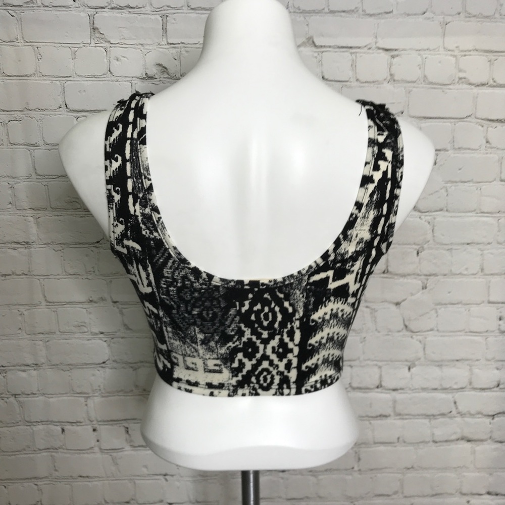 Elodie S Boho Bohemian Aztec Pattern Crop Top - image 3
